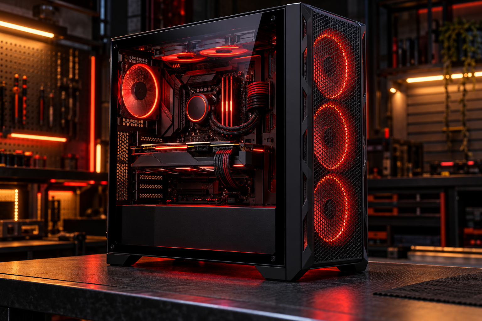 Illustrative gaming tower PC concept